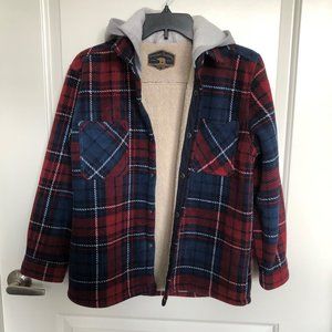 BOYS FLEECE, SHERPA LINED HOODIE JACKET